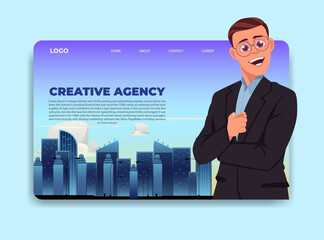 The landing page template for business