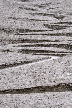 Mud flat in Maseo-myeon, Seocheon-gun, Chungcheongnam-do, South Korea.