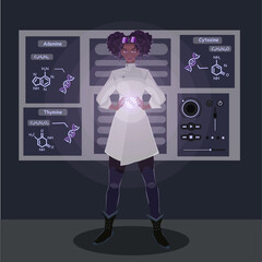 Scientist woman vector