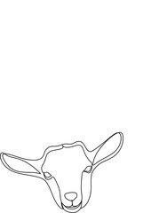 Goat line art