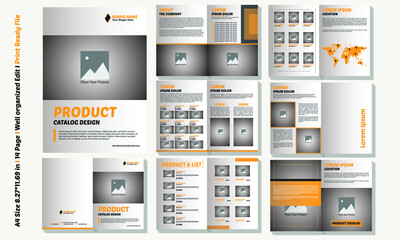 Fototapeta na wymiar Modern Product Catalog Design Template