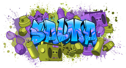 Graffiti styled Name Design - Salma
