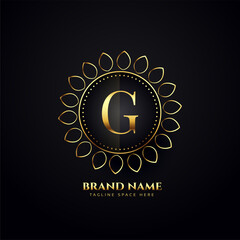 ornamental luxury logo concept for letter G