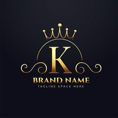 letter K logo concept for your royal brand © starlineart
