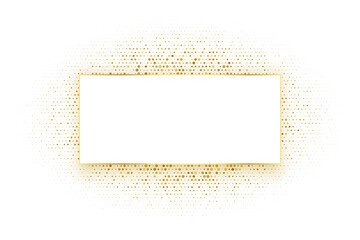 golden halftone rectangle frame background
