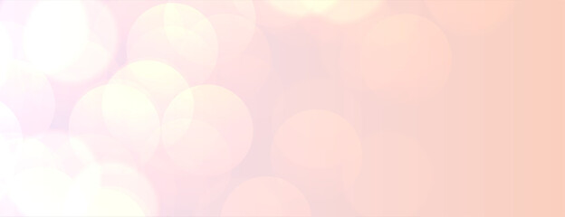 paster peach color bokeh light banner