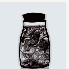 glass jar on a white background