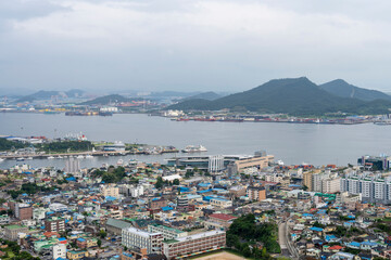 한국 목포바다 풍경