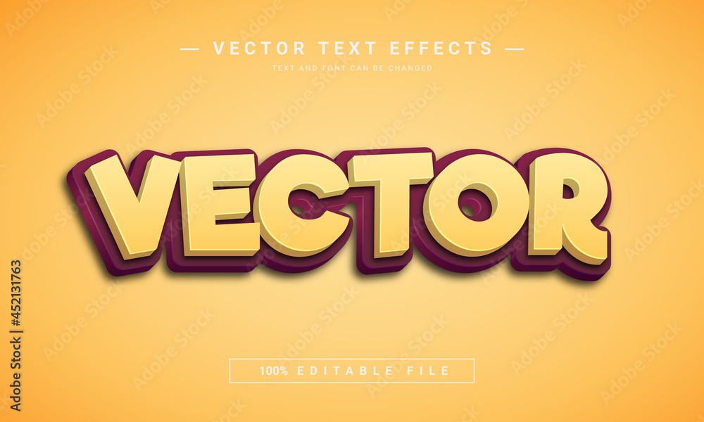 Fototapete Vector text effect - 100% editable eps file