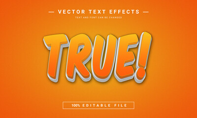 True text effect - 100% editable eps file