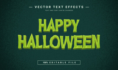 Fototapeta na wymiar Happy halloween text effect - 100% editable eps file