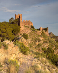 Ruinas del castillo de Serra, en la provincia de Valencia. Comunidad Valenciana. España. Europa