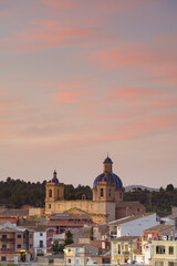 Vista de la iglesia de la Concepción, en la población de Sot de Ferrer, provincia de Castellón....