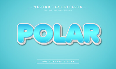 polar text effect - 100% editable eps file