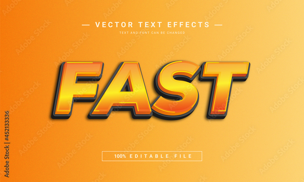Fototapete fast text effect - 100% editable eps file