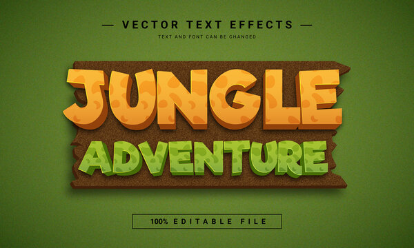 jungle adventure text effect - 100% editable eps file