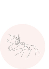 Obraz premium Jewelry items line art