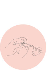 Jewelry items line art