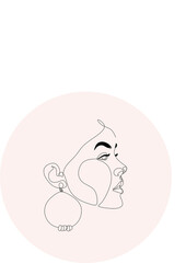 Jewelry items line art