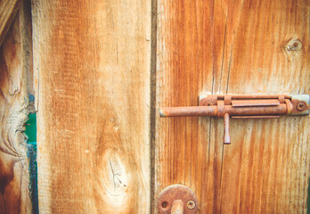 Close-up of the wood texture. Vertical lines on the door. Natural drawing on a wood background. Carpenter's work.