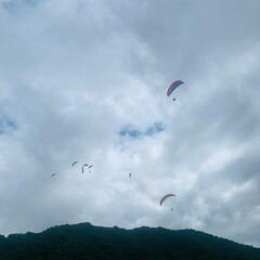 paraglider in the sky