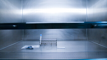 Rapid covid-19 antigen testing in laboratory.