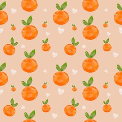 Colorful fruit on a square patterned background on a fabric background. original design pattern for backgroundCarpets, wallpapers, clothes, cloth wraps, batik, fabrics, sarongs, embroidered patterns