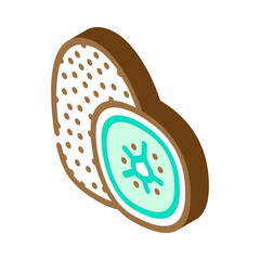 kiwi fruit isometric icon vector. kiwi fruit sign. isolated symbol illustration