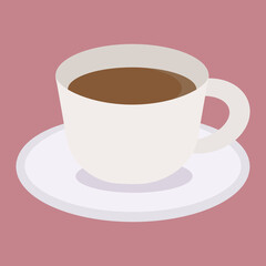 シンプルでかわいいコーヒーカップのイラスト