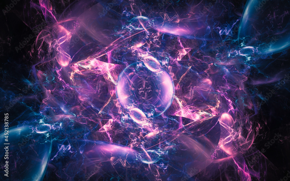 Fototapete abstract illustration background image patterns in the form of lines and geometric shapes intersecti