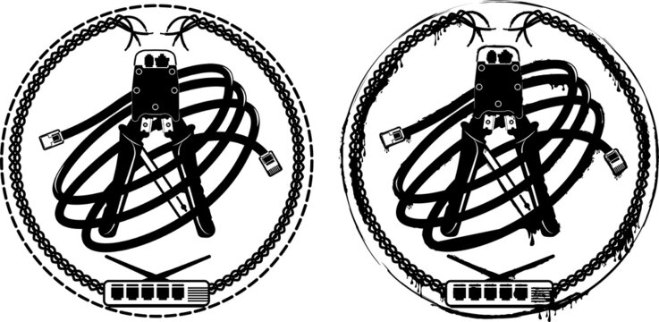 Logo for cable engineers in the field of information technology (network logo)