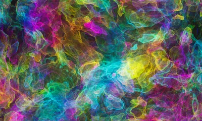 Acrylic prints Game of Paint rainbow colored nebula background