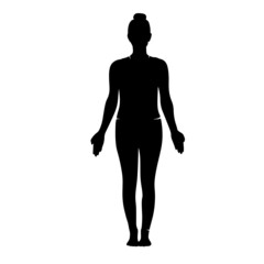 Yoga Mountain Pose Silhouette
