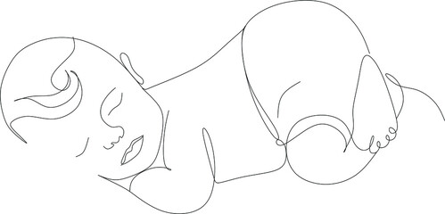 Baby embryo line art line art