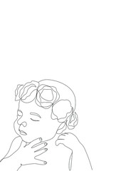 Baby embryo line art line art