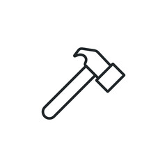 hammer symbol isolated vector icon