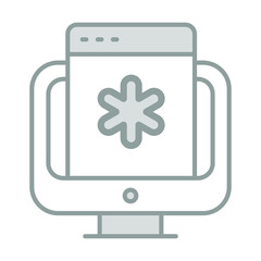 Hospital Website Healthcare Medical, vector graphic Illustration Icon.