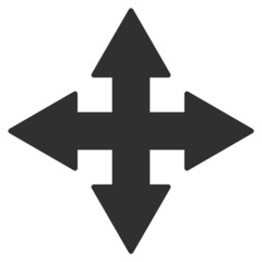 Expand arrows icon with flat style. Isolated vector expand arrows icon image on a white background.