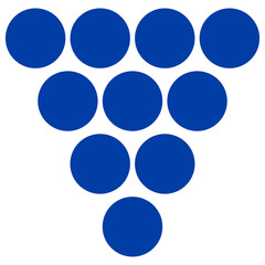 Grapes icon with flat style. Isolated vector grapes icon image on a white background.