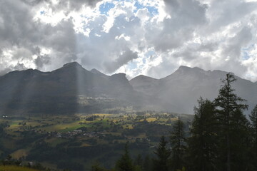 Soleil, nature, montagne