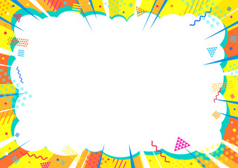 ポップな黄色の幾何学フレーム