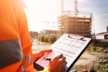 OSHA Inspection Worker At Construction Site