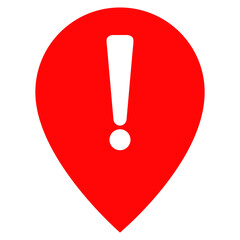 Notice map pointer icon with flat style. Isolated vector notice map pointer icon image on a white background.