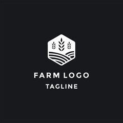  farm logo design template. Vector illustration.