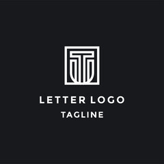 letter tu logo vector design template