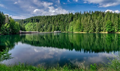 Fototapeta na wymiar Hirzmann Reservoir Styria