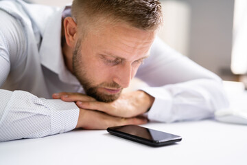 Fototapeta premium Man Waiting Phone Call