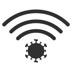 Virus source icon with flat style. Isolated vector virus source icon image on a white background.