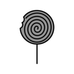 Lollipop Linear Line Filled Vector Icon Design