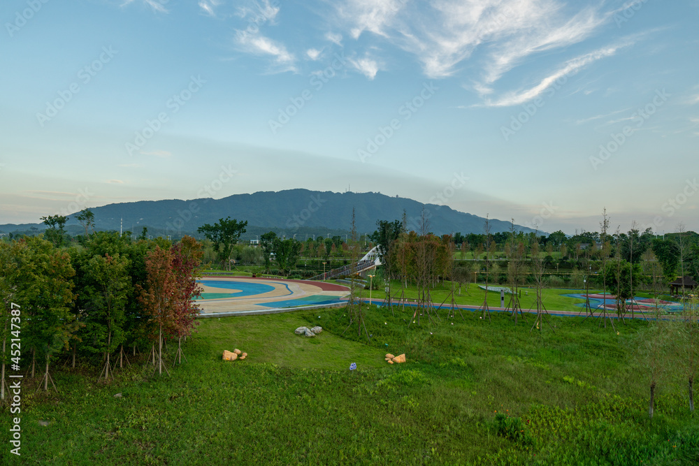 Poster Rural Central Park, natural scenery, Tongliang District, Chongqing, China